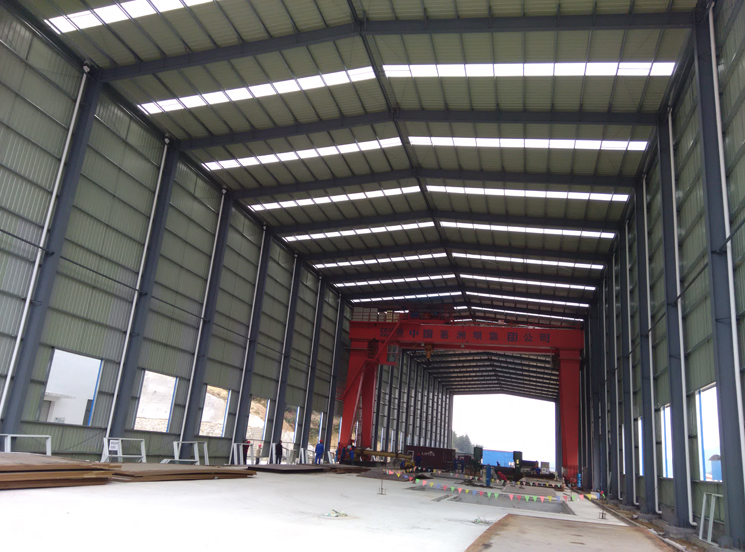 中国葛洲坝集团绩溪蓄能电站项目压力泵管加工厂4500平方钢构